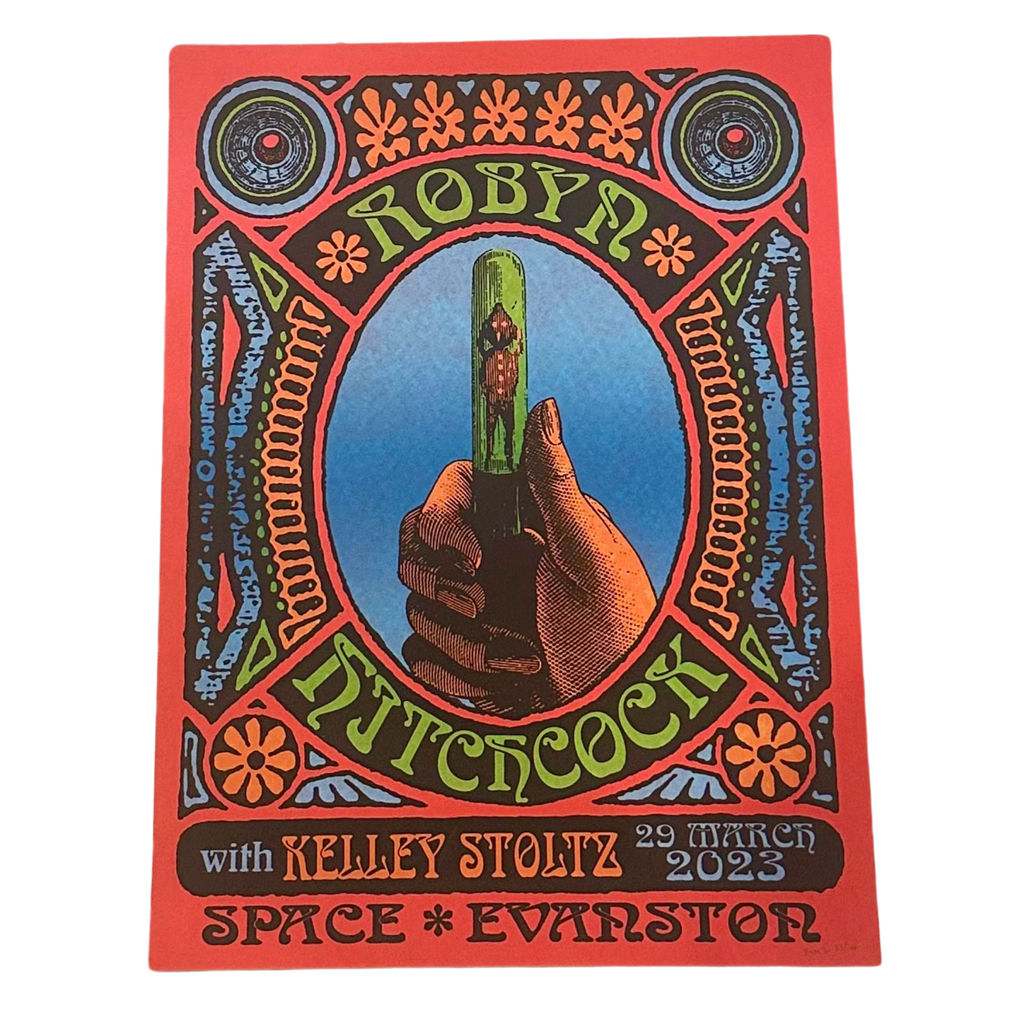 LIMITED EDITION ROBYN HITCHCOCK EVANSTON SPACE SCREEN PRINT POSTER