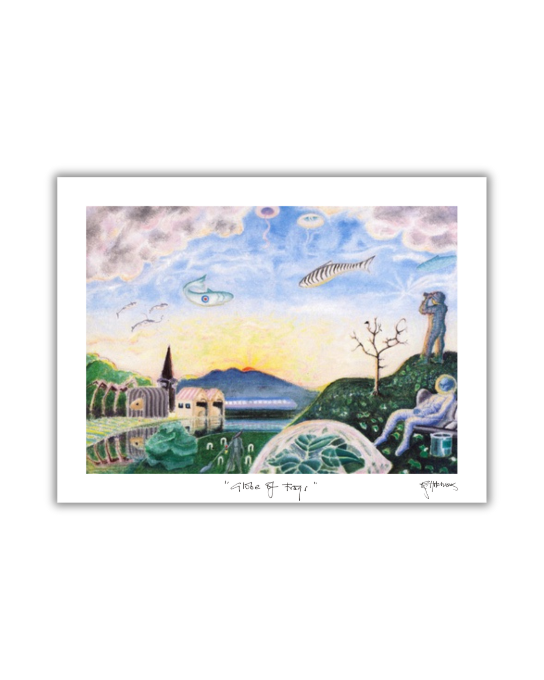 "Globe of Frogs" signed giclée art print