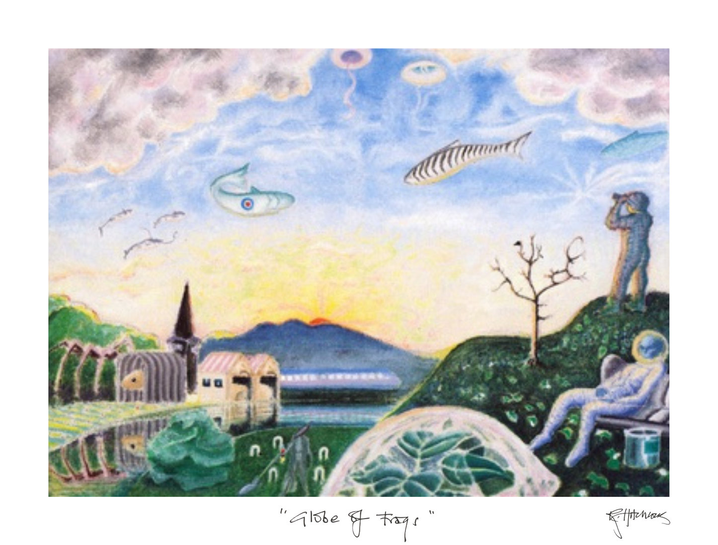 "Globe of Frogs" signed giclée art print