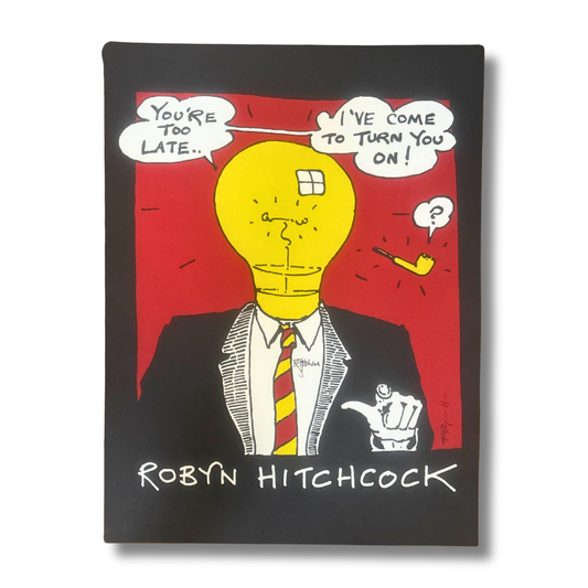 Limited edition ROBYN HITCHCOCK Lightbulb Head poster